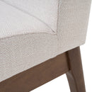 5 Piece Dining Set With Table And Upholstered Chairs - Light Beige / Walnut