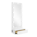 Elisa - Narrow Tall Mirror With Speaker And Drawer by Unique Piece Furniture