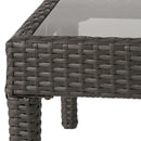 Contemporary Antibes Loveseat & Table Set Outdoor - Gray by HouseOfZazla