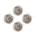 D6" Iced Twig Ball - Set of 4 Christmas Ornaments