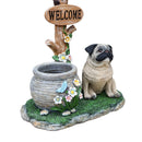 Sitting Pug Dog Planter Statue by HouseOfZazla