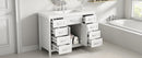 48" Bathroom Vanity with Sink, 2 Doors and 8 Drawers