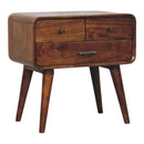 Avora - 3 Drawer Nightstand - Brown by Unique Piece Furniture