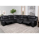 Salerno - Upholstered Power Reclining Sectional Sofa - Dark Gray by HouseOfZazla