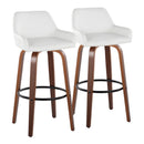 Daniella - Contemporary Fixed Height, Barstool & Swivel And Round Footrest (Set of 2) by HouseOfZazla
