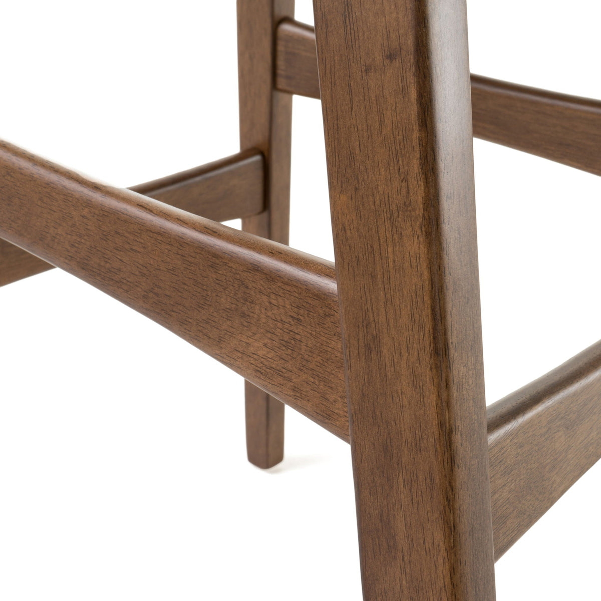 Mid Century Modern Bar Stool Set With Upholstered Seating, photo 5 of 25
