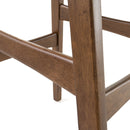 Mid Century Modern Bar Stool Set With Upholstered Seating
