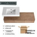 Modern Wall Mounted Bathroom Vanity With Resin Sink And Soft Close Drawer by Unique Piece Furniture