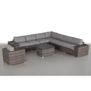 Modern Patio Rattan Sectional Set With Cushions by HouseOfZazla