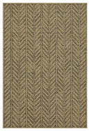 Earth GC_NTL1012 Jute/Black Indoor/Outdoor Area Rug