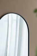 24" x 36" Black Arched Mirror with Metal Frame, Wall Mirror for Living Room Bedroom Entryway