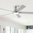 Low Profile Flush Mount Intergrated LED Ceiling Fan With Light And Reversible Quiet Motor by Unique Piece Furniture