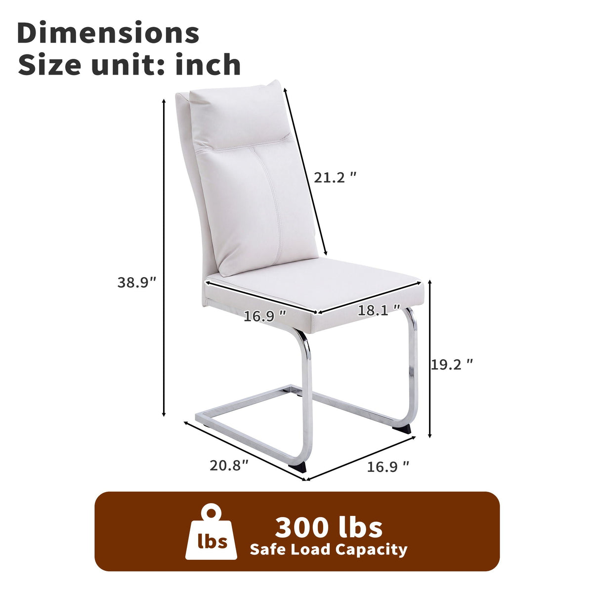 Modern Dining Chair SetWith Soft Cushion Backrest (2 Pieces), photo 4 of 8