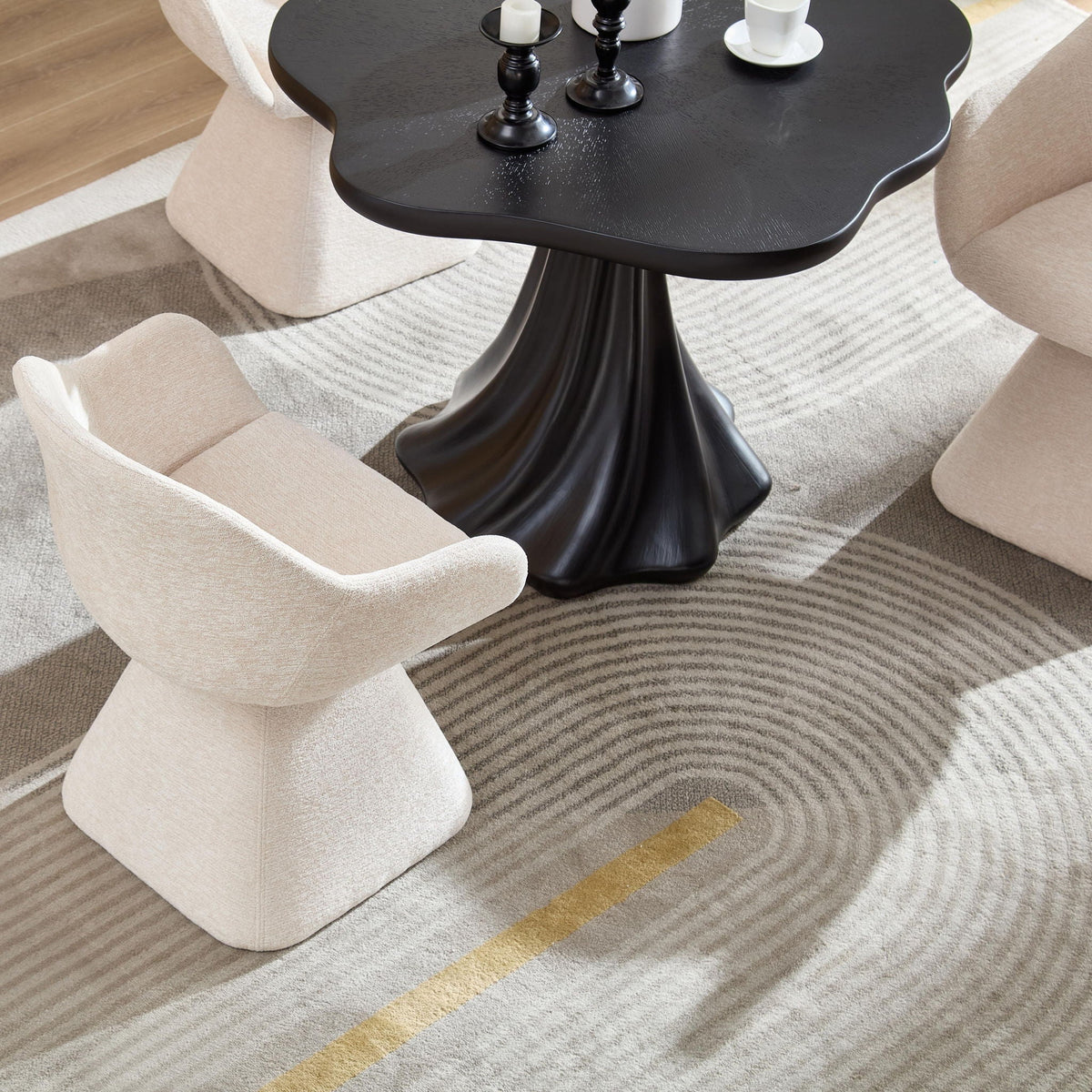 180° Rotating Accent Chair For Living Room - Beige, photo 2 of 14