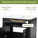 24" Wall Mounted Modern Bathroom Vanity