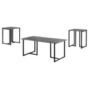 3 Piece Occasional Set With Smooth Top - Gray