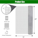 Galvanized Hardware Cloth, Wire Fence Roll For Gardening And Animal Protection - Silver