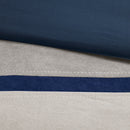 7 Piece Faux Suede Comforter Set Blue King
