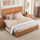 Platform Bed Frame & Tall Headboard by HouseOfZazla