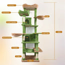68in Multi-Level Cat Tree Tower with Hammocks & Scratching Posts