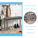 6 Piece Wooden Dining Table set, Kitchen Table set with 4 Chairs and Bench, Farmhouse Rustic Style,Gray