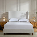 Harper - Tall Headboard Upholstered Bed / High Headboard / Elegant Simplicity / No Box Spring Needed by Unique Piece Furniture