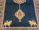 4' X 6' Antique Handmade Turkish Ghiordes Wool Rug Veg Dyes Organic Lion Nice