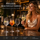 European Style Unbreakable Stemmed Crystal Wine Glasses, | Set of 4