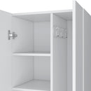 Attica Broom Cabinet Double-Door Design with Inner Shelves and Side Hangers by HouseOfZazla