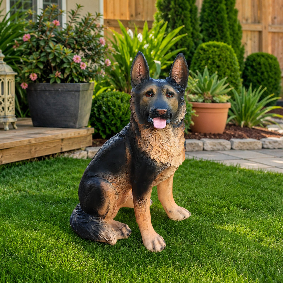 Outdoor Dog Statues German Shepherd Dog Statue for Garden, photo 7 of 10
