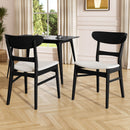 Mid Century Dining Chairs With Cushioned Seats And Wood Frame (Set of 2) by HouseOfZazla