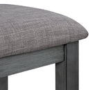 6 Piece Wooden Dining Table set, Kitchen Table set with 4 Chairs and Bench, Farmhouse Rustic Style,Gray