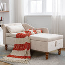 Chaise Lounge Indoor, Lounge Chair For Bedroom With Storage & Pillow, Modern Upholstered Rolled Arm Chase Lounge For Sleeping With Nailhead Trim For Living Room Bedroom Office by HouseOfZazla
