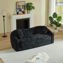 86-Inch Curved Convertible Sofa Recliner