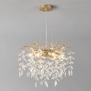 6-Light Chandelier Crystal Ceiling Lamp - Gold Finish