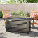 Propane Fire Pit Table With Cover - Black by HouseOfZazla
