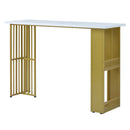 7-Piece Multi-Functional Modern Counter Height Dining Bar Table Set with Open Shelves and 6 Upholstered Stools for Dining Room, Bar and Cafe (White and Green)