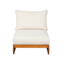 Outdoor Acacia Lazy 5 Seater Chat Set