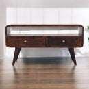Solid Wood Curved Media Unit by HouseOfZazla