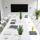 Folding Chairs, Stackable & Waterproof (Set of 4) - White by HouseOfZazla