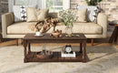 Vibe Haus Farmhouse Wooden Coffee Table