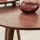 Center Table Low Table 100% Solid Oak Wood Top Plate Desk Pebble Shaped Natural Wooden Coffee Table - Walnut by HouseOfZazla