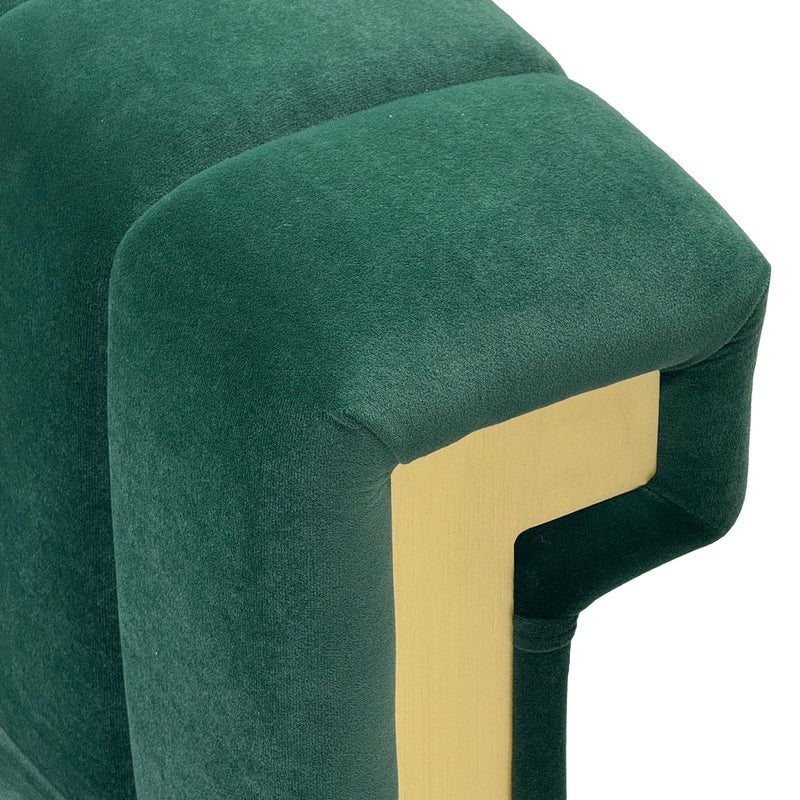 Emerald Green Velvet 2 Piece Sofa Set, photo 7 of 10