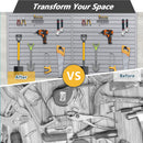 Heavy Duty PVC Slatwall Garage Organizer, 8ft x 4ft