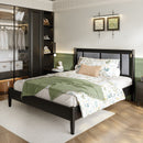 Solid Wood Queen Bed, Heavy Duty 500 lbs Support, No Box Spring Needed