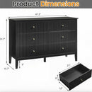 Modern 6 Drawer Fluted Dresser by HouseOfZazla