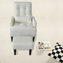 Living Room Sofa Single Chair And Ottoman, Modern Multi-Function Fabric Living Room Sofa Lounge Chair Bed And Stool. Soft Leisure Single Chair Adjustable Into 5 Angles With Sofa Bed by HouseOfZazla
