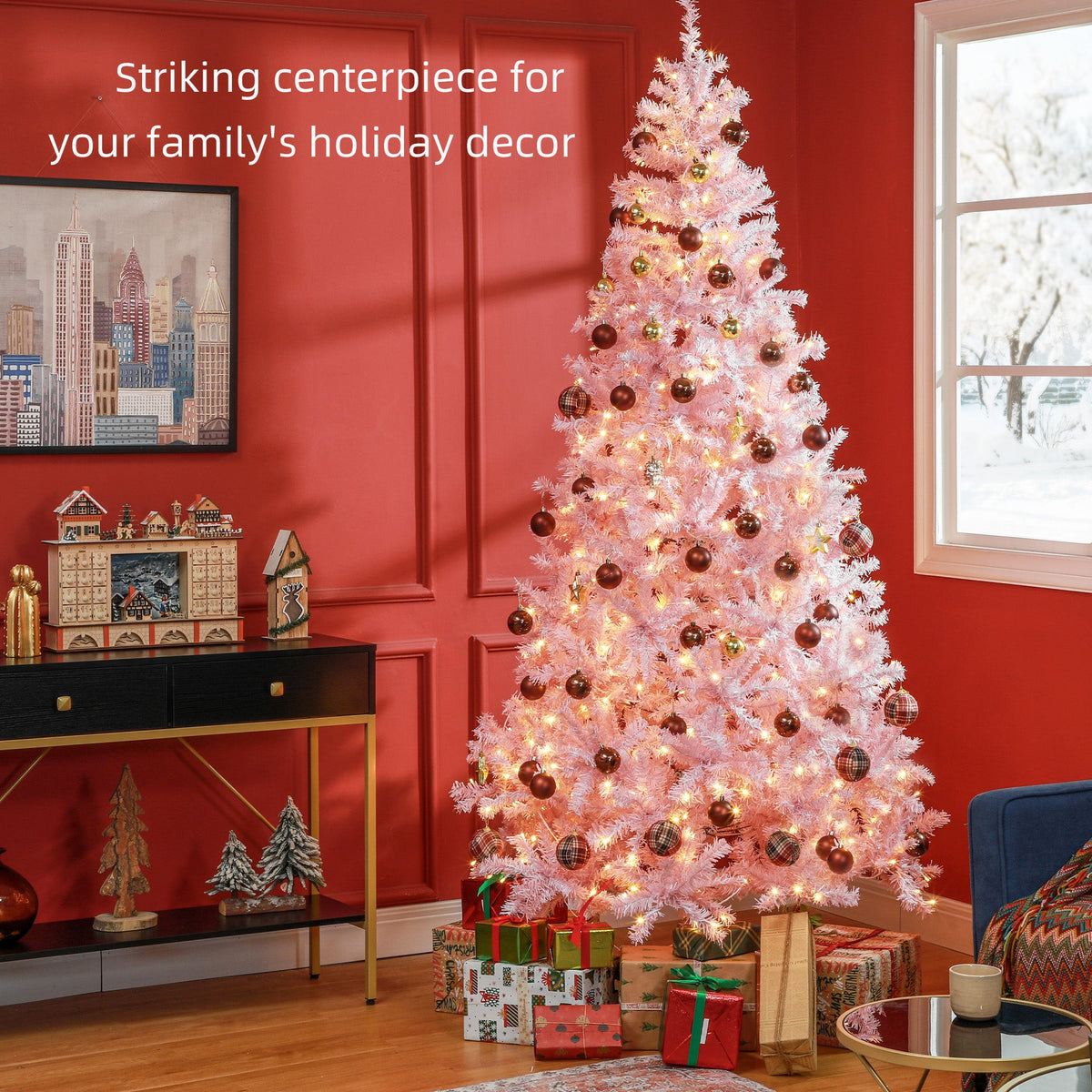 HOMCOM 7.5' Tall Prelit Christmas Tree, photo 6 of 10