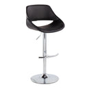 Fabrico - Contemporary Adjustable Bar Stool With Rounded T Footrest (Set of 2) by HouseOfZazla