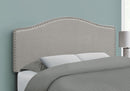 Full Size Upholstered Bed Headboard - Gray Transitional Style by HouseOfZazla
